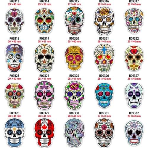 Planar Resin Printed New Sugar Skull Character 10pcs/lot for Hair Bows Planar Resin Crafts R0931 R0932 R0933