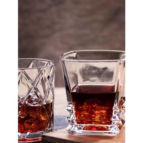 Luxury Lead-free Crystal Cups Whiskey Cup Wine Glass Brandy Snifters High Capacity Beer Glasses Bar Hotel Party Drinkingware