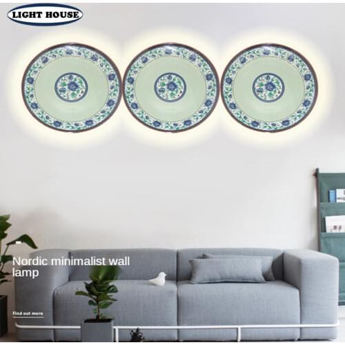 New ceramic craft LED lamp modern bedroom ceiling lights living room wall lamp dining room lamp villa room lighting lamp