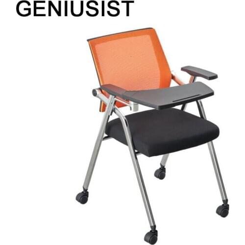 Modern Plegable Metal Living Room Cadeira Com Escrita Sedie Moderne Pieghevoli Office Silla Oficina Folding Chair With Board