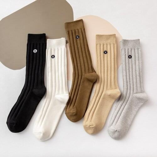 Thick knitting Embroidery Nordic Tooling Style Mens Socks Thickened Business Mens Socks 96 Needle High-End Cotton Socks Manufa