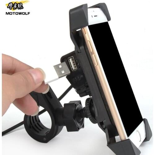 Bicycle/Motorcycle/Electric-bike GPS Stand Phone Holder with USB Charger for 3.5-6 inch Mobile iPhone Samsung Huawei M