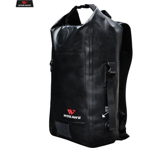 WOSAWE Motorcycle Bag Full Waterproof Hiking Backpack Tail Saddle Bag Moto Riding Rear Package Helmet Bag Motorbike 30L Capacity