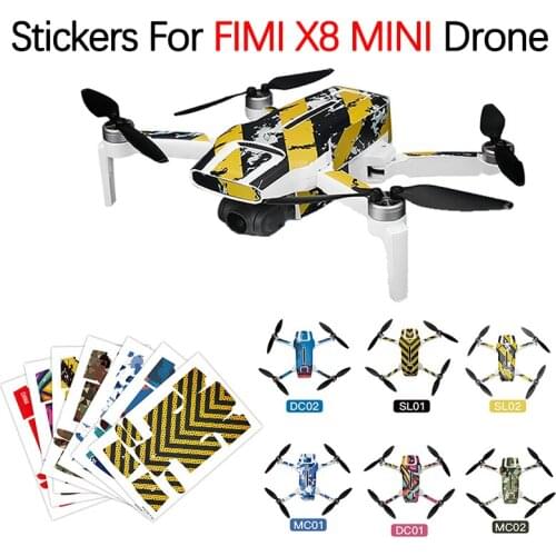 For FIMI X8 MINI Drone Waterproof PVC Stickers Drone Body Scratch Proof Skin Arm Protective Film Accessories