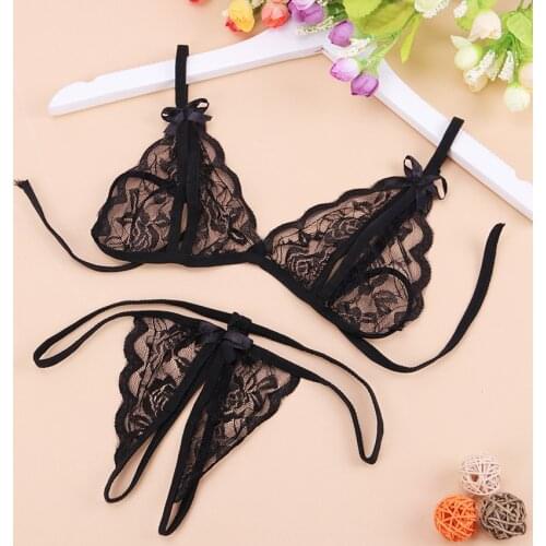 Women Underwear Set Push Up Bra Set 3/4 Cup Sexy Lingerie Transparent Lace Lingerie Set Women Bra And Panty Set Lenceria Mujer