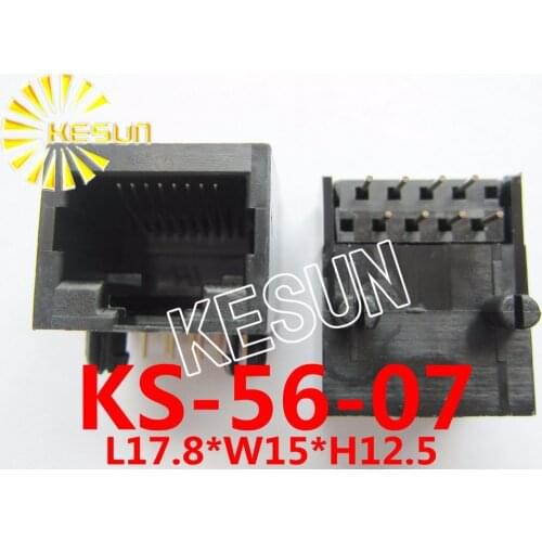 100PCS x RJ45 56 Plastic type 8P8C 8Pin 17.8mm PCB Right Angle Modular Female Network Socket LAN Connector