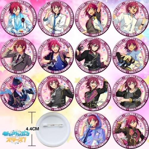 14pcs Ensemble Stars Adam Eden Bedge Collect Figure Bags Badge Button Brooch Pin Souvenir Figuras Cosplay Gift