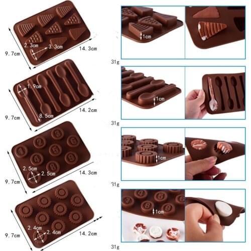 2021-0-9 digital building block silicone chocolate cake mold ice tray mold candy decoration jelly pudding baking model