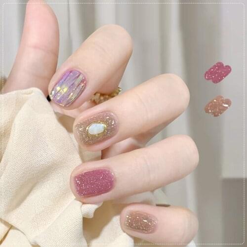 2021 New Nail Glue Reflective Nail Polish Nail Polish Quick-drying Semi-permanent Peelable Makeup Nail Art TSLM1