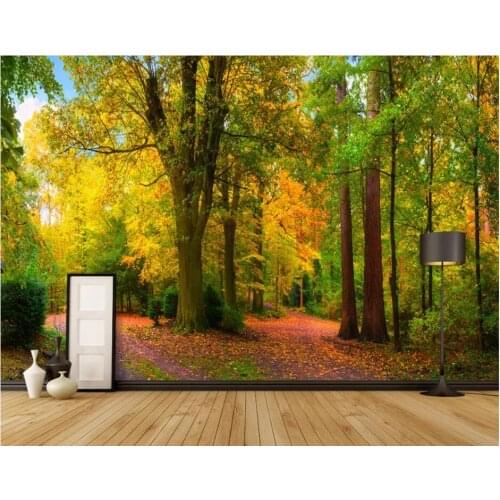3d photo wallpaper custom mural Autumn park woods landscape background wall home decor living room wallpaper for walls 3 d