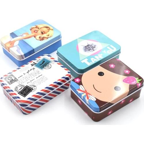 4 PCS/IOT. Metal storage box. Cartoon candy collection. Sewing kit. Sewing accessories