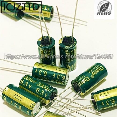 5pcs new Aluminum Electrolytic Capacitor DIP-2 10V 2200UF 25V 680UF 35V 470UF 50V 330UF 63V 220UF 100V 100UF 10*17mm 10x17mm