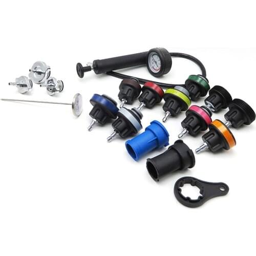 8pcs/18pcs Radiator Leak Detector Car Cooling System Tester Auto Repairing Pressure Gauge Kit Car Pressure Gauge Repair Tools