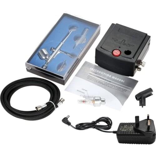Airbrush Gravity Feed Dual Action Air Compressor Kit for Art Painting Tattoo Manicure Craft Cake Spray Model Brush Nail Tool Set