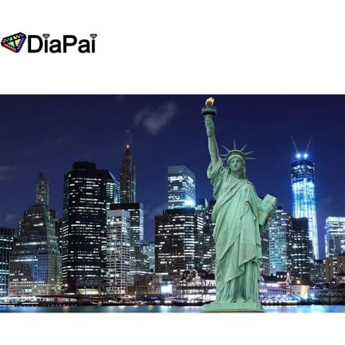DIAPAI 5D DIY Diamond Painting 100% Full Square/Round Drill "Statue of Liberty" Diamond Embroidery Cross Stitch 3D Decor A21794