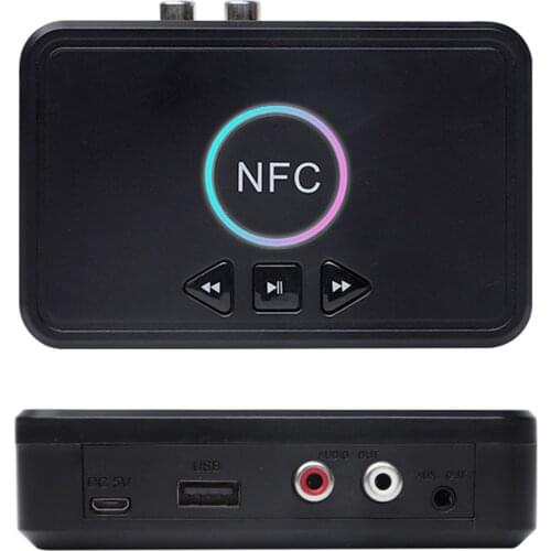 Wireless Audio Receiver 3.5mm 2RCA Jack Wireless HiFi Stereo Audio Adapter With USB Output Support NFC Mobile Phone Device