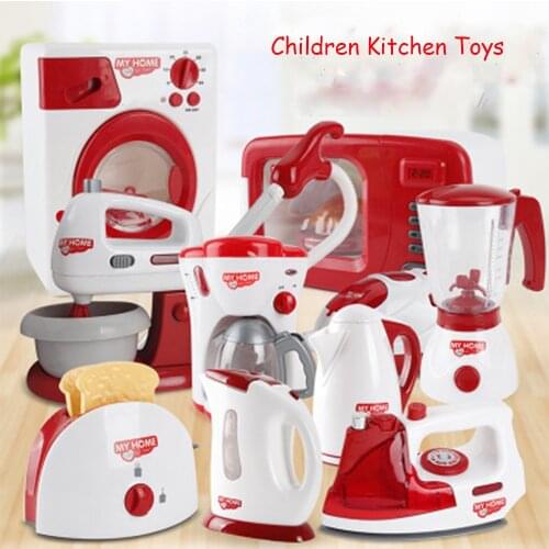 Household Appliances Pretend Play Childrens Educational Kids Kitchen Toys Children Play Kitchen food For Kids Gift for GirlsToy