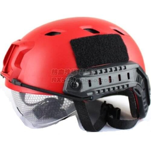 CS Outdoor Tactical Goggles Helmet Fast Helmet PJ Rescue Team Red Helmet Field Helmet