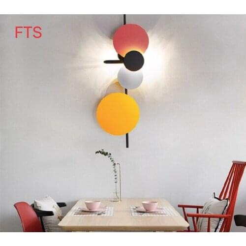 Nordic style decorative wall lamp staircase modern minimalist background wall light bedroom designer planet wall lamp