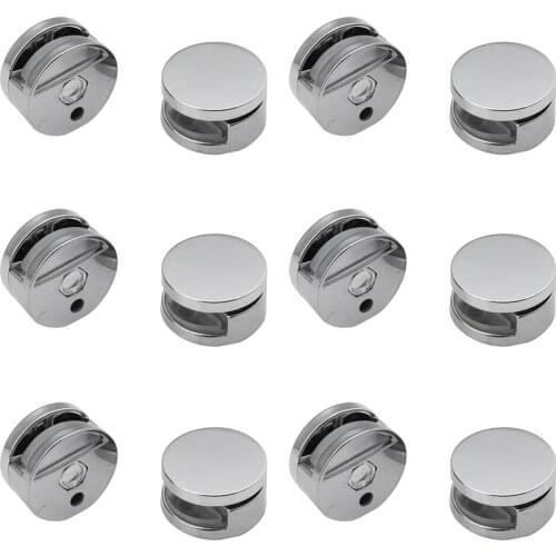 Nail Dresser Zinc Alloy Mirror Clip Supporting Sheet Bathroom Accessories Glass Clamps Round Fixed Fitting Easy Install Bracket