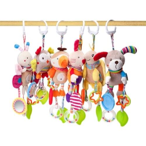 Anime Baby Rattles Toys Plush Bed Bell Toys Educational Musical Baby mobile Rattles Stroller Toys For 0-12 Months Toddler Toys