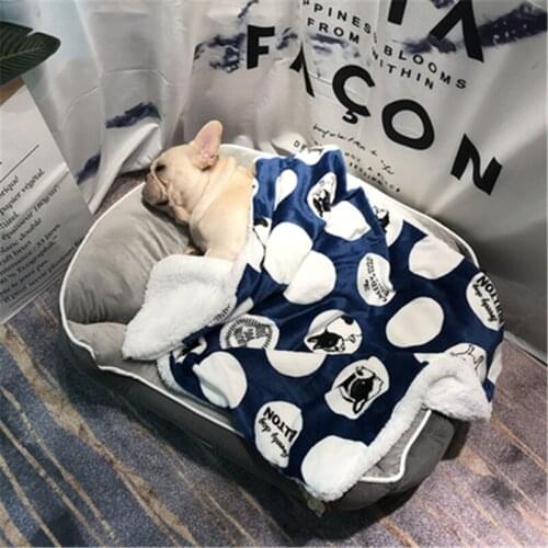 75cmX100cm Double layer lamb flannel blanket autumn/winter home leisure warm knee blanket pet blanket