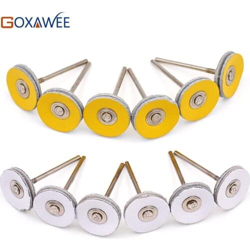 GOXAWEE 10pcs Polishing Wheel Buffing Brush Jewelry Metal Micro-Electronic for Dremel Accessories Rotary Tools Polishing Pads