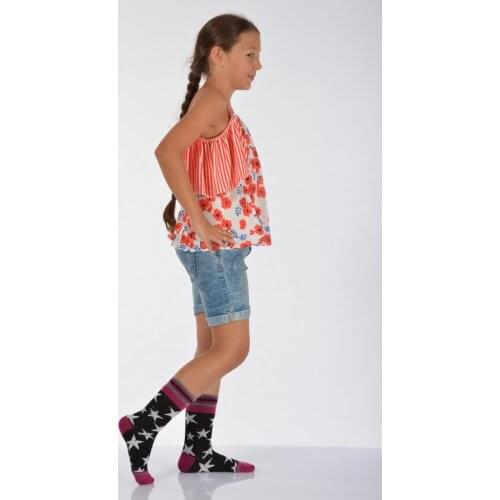 Idilfashion Star Pattern Female Child Socket Stocking Ç-ART125 (3'LÜ PACKAGE)