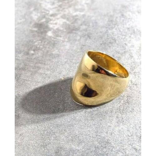 Joolim Gold Plated Irregularity Female Face Stainless Steel Band Rings 2020 Jewelry