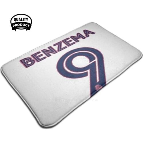 Karim Benzema 9 Door Mat Foot Pad Home Rug Hirt Sport Sports Arm Sports Uniform Soccer Lionel Ball Joint Sportswear Standing