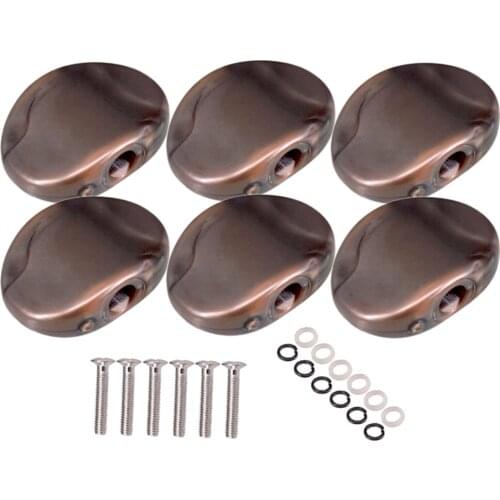 6pcs Guitar Tuning Pegs Caps Machine Head Classical Guitar Replacement Buttons Knobs for Acoustic Folk Guitar