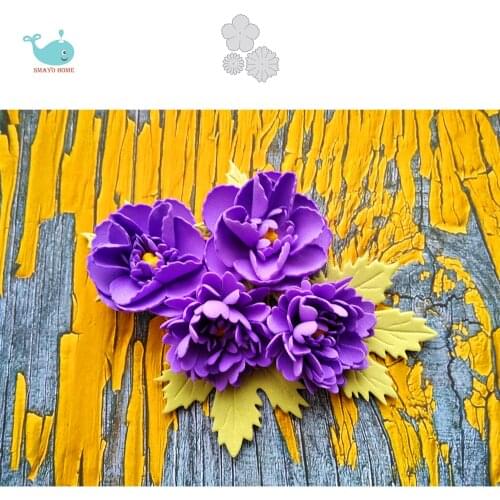3Pcs Flower Metal Cutting Dies Cutter Stencils Scrapbooking Decor Embossing Photo Album Decor Card Making DIY Crafts New 2020