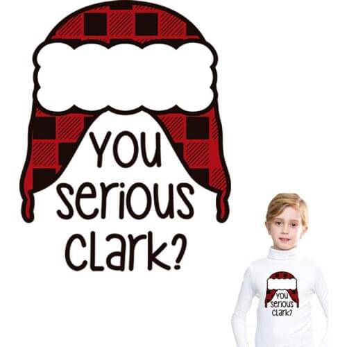 Beautiful Christmas Hat Iron On Transfer For Clothing DIY A-levels Thermal Stickers On T-shirt Funny Design On Kid Clothes Patch