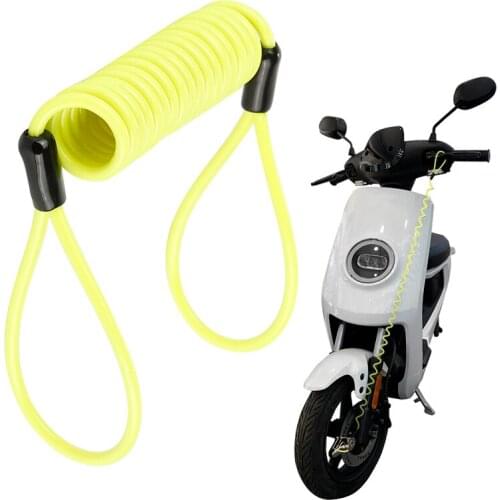 150cm Practical Motorcycle Alarm Disc Lock Security Anti Thief Motorbike Disc Lock Reminder Coil Cable Motorbike Accessories