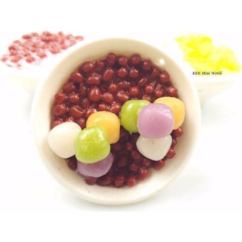New 3PCS/Lot 1/6 Scale Miniature Chinese Dessert Pretend Food for Blyth Doll House Decor Kitchen Toys