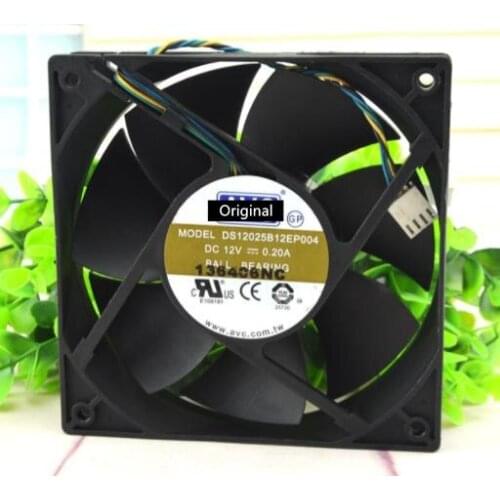 Original 100% working DS12025B12E 120*120*25 mm chassis power CPU computer cooling fan 4P pwm tempreture controller