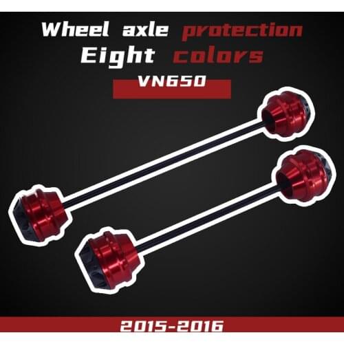 For KAWASAKI VN650 VN 650 2015-2016 Motorcycle Front & Rear Axle Fork Sliders Wheel Protection Crash Pad Frame Protector