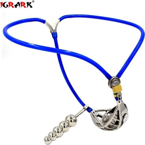 Stainless Steel Stealth Male Chastity Belt With Removable Anal Plug Fully Adjustable Chastity Device Cock Cages Sex Toys For Men