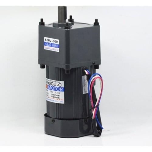 AC220V 90W 10RPM-500RPM gear reduction motor speed motor 15 diameter out shaft large torque motor with governor