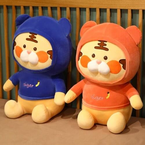 23/28/40CM Cartoon Cute Plush Tiger Lovely Soft Animals Dolls Baby Accompany Toys Sofa Cushion For Girls Birthday Holiday Gift