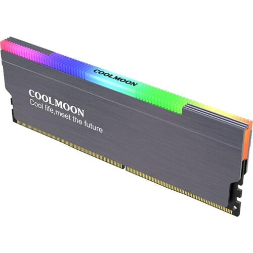 RAM Heatsink COOLMOON CR-D134S ARGB RAM Heatsink Heat Spreader Cooler Desktop PC Computer Memory