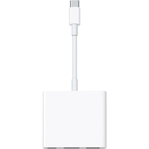 USB-C Digital AV Multiport Adapter with USB Port White Durable for Apple