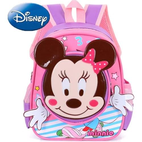 Disney Mickey Mouse Large Capacity Backpack Childrens Waterproof Schoolbag Minnie Woman Shoulder Bags Fashion Girl Shopping Bag