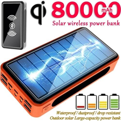 30000mah Power Bank Digital Outdoor Quick Charger Portable External Battery Flashlight 2USB Powerbank for Xiaomi IPhone Samsung