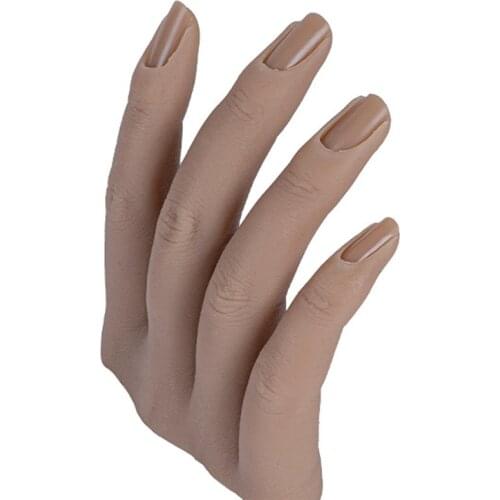 1 PCS Silicone Hand Practice Manicure Artificial Hand Movable Training Nail Tool Flexible Finger Manicure Equipment