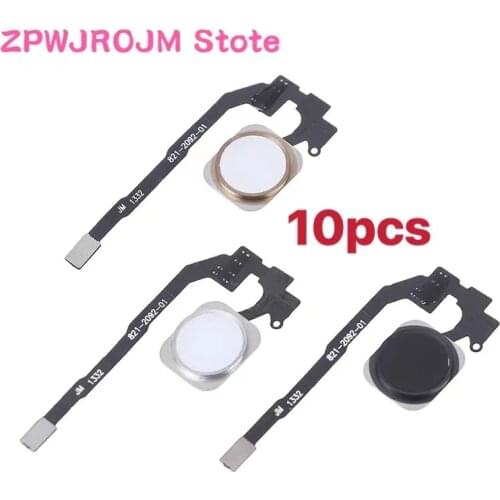 10pcs/lot Home Button Flex Cable for iPhone 6 4.7'' 6G 6S Plus 5S Menu Sensor Replacement Parts