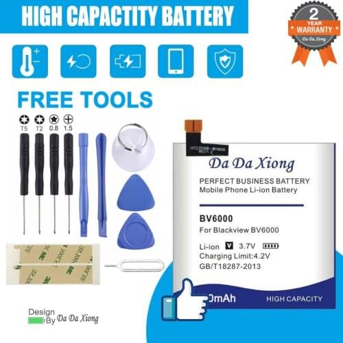 Da Da Xiong 7300mAh for Blackview BV6000 Battery for Blackview BV6000S phone battery Batterie Bateria high quality