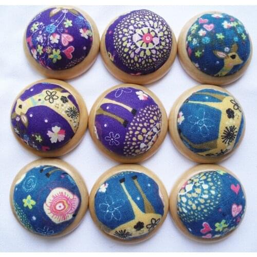 Free shipping 20pcs/lot Needle Pin Cushion handmade DIY Handcraft Tool for sewing needlework Wooden base cross stitch E87