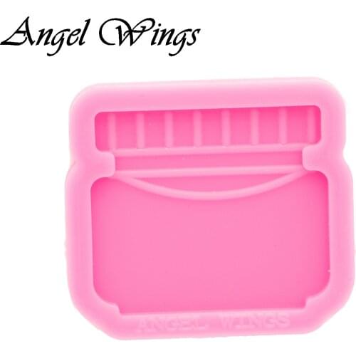 Shiny Resin Jar Mould, Silicone Molds fits on a 1.5 inch badge reel , Clay Molds , Epoxy Mold DIY , Not sticky DY0779