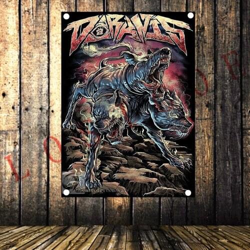 Large Size Rock Band Banners & Flags Tapestry Wall Art Metal Music Cloth Poster Bedroom Dormitory Decoration Hanging Painting